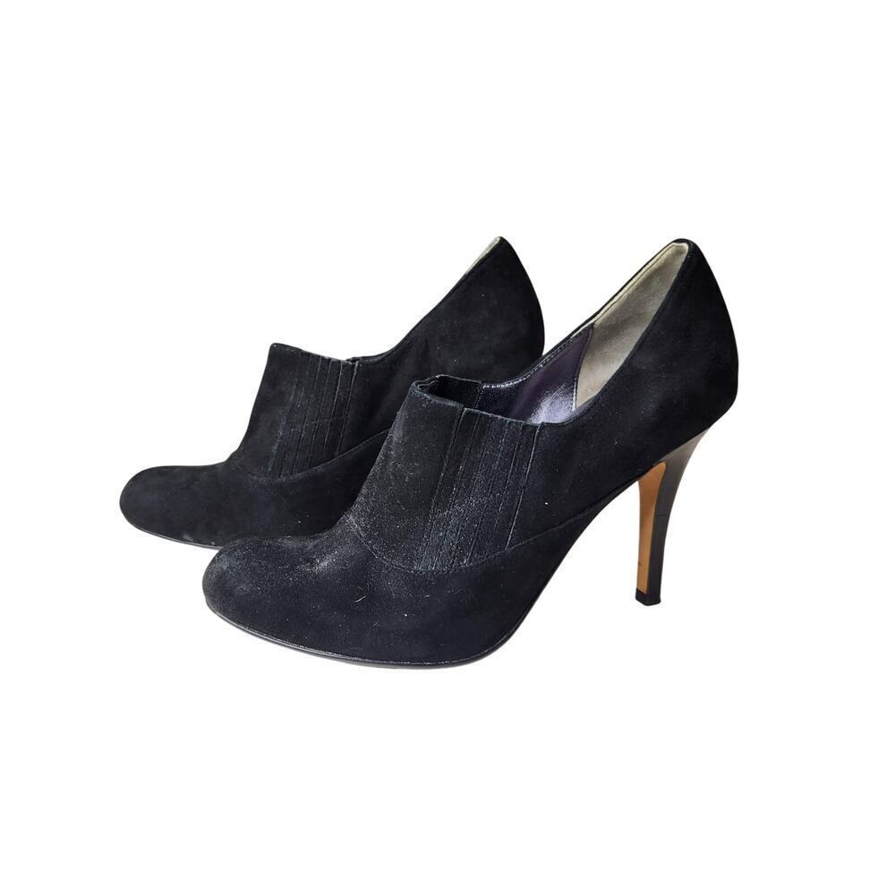 Cole Haan X Nike Air Stiletto High Heel Shoe Booties Black Suede 8B